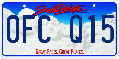 SD license plate 0FCQ15