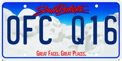 SD license plate 0FCQ16