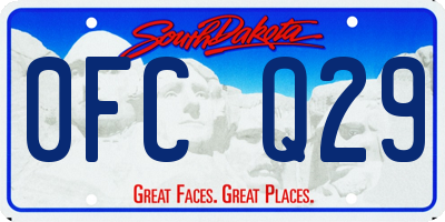 SD license plate 0FCQ29