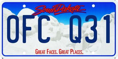 SD license plate 0FCQ31