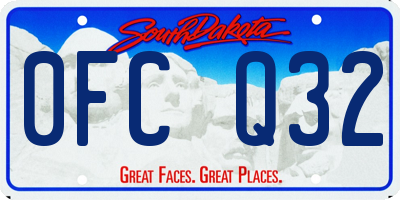 SD license plate 0FCQ32