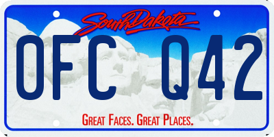 SD license plate 0FCQ42