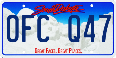 SD license plate 0FCQ47
