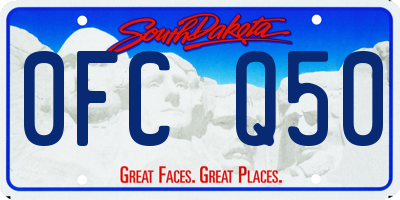 SD license plate 0FCQ50