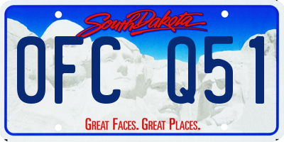 SD license plate 0FCQ51