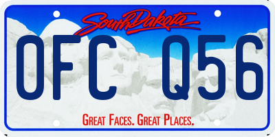 SD license plate 0FCQ56