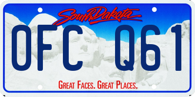 SD license plate 0FCQ61