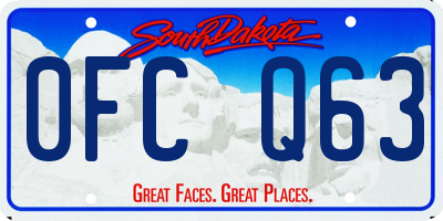 SD license plate 0FCQ63