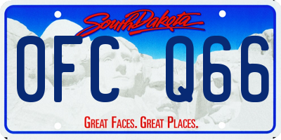 SD license plate 0FCQ66