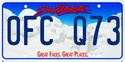 SD license plate 0FCQ73