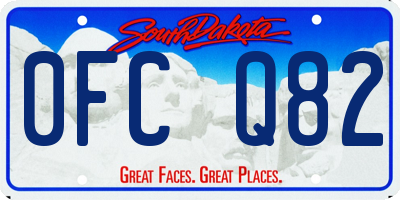 SD license plate 0FCQ82