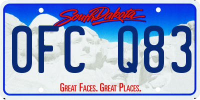 SD license plate 0FCQ83