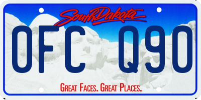 SD license plate 0FCQ90