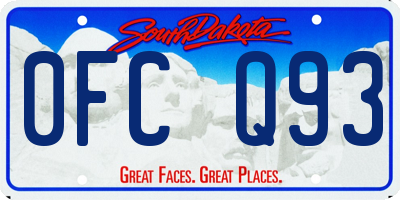 SD license plate 0FCQ93