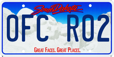 SD license plate 0FCR02
