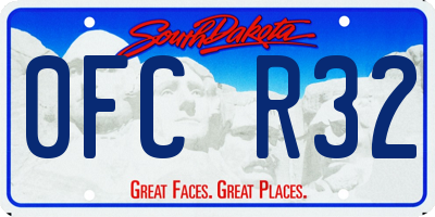 SD license plate 0FCR32
