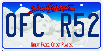 SD license plate 0FCR52