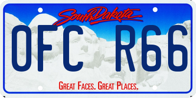 SD license plate 0FCR66