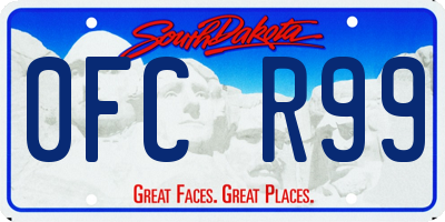 SD license plate 0FCR99