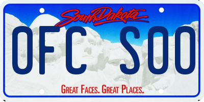 SD license plate 0FCS00