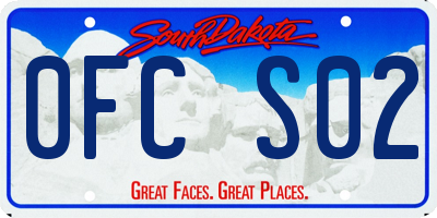 SD license plate 0FCS02