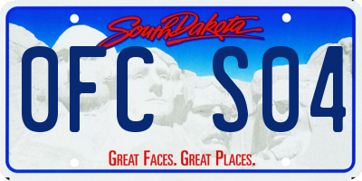 SD license plate 0FCS04