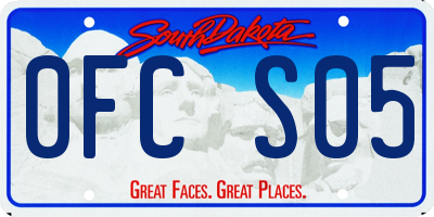 SD license plate 0FCS05