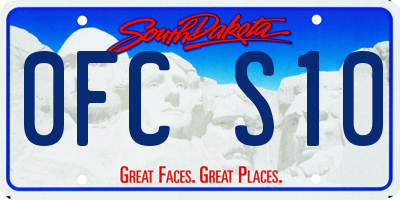 SD license plate 0FCS10