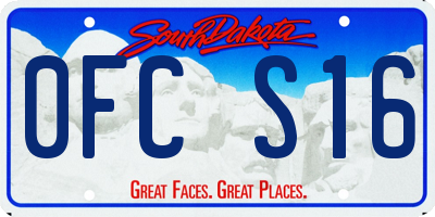 SD license plate 0FCS16