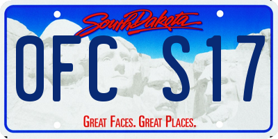SD license plate 0FCS17