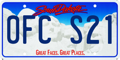 SD license plate 0FCS21