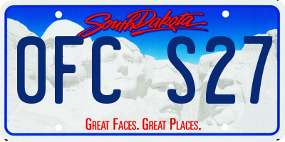 SD license plate 0FCS27