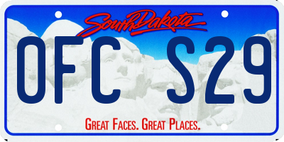 SD license plate 0FCS29