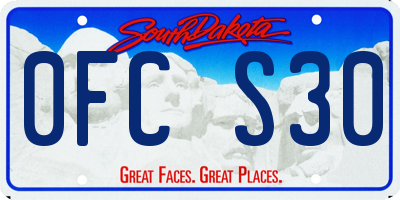 SD license plate 0FCS30