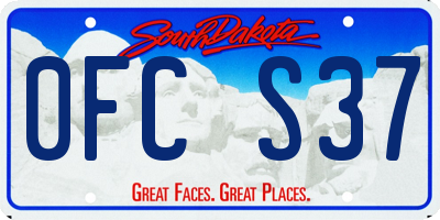 SD license plate 0FCS37