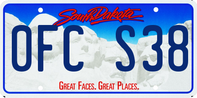SD license plate 0FCS38