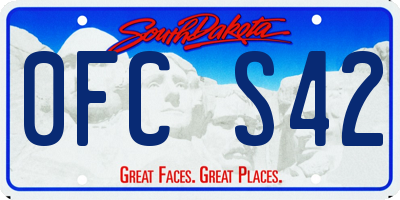 SD license plate 0FCS42