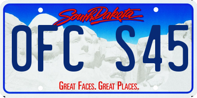 SD license plate 0FCS45