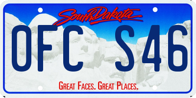 SD license plate 0FCS46