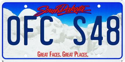 SD license plate 0FCS48