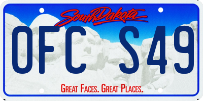 SD license plate 0FCS49