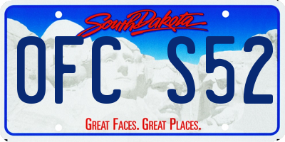 SD license plate 0FCS52