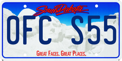 SD license plate 0FCS55