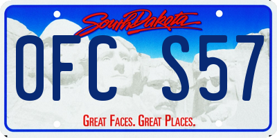 SD license plate 0FCS57