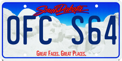 SD license plate 0FCS64