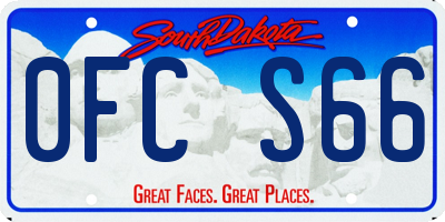 SD license plate 0FCS66