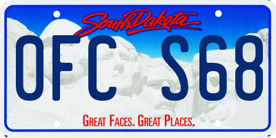SD license plate 0FCS68