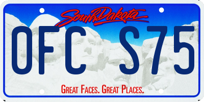 SD license plate 0FCS75
