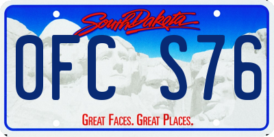 SD license plate 0FCS76