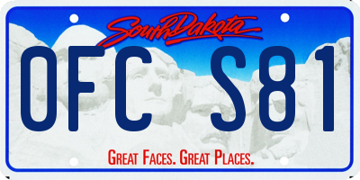 SD license plate 0FCS81